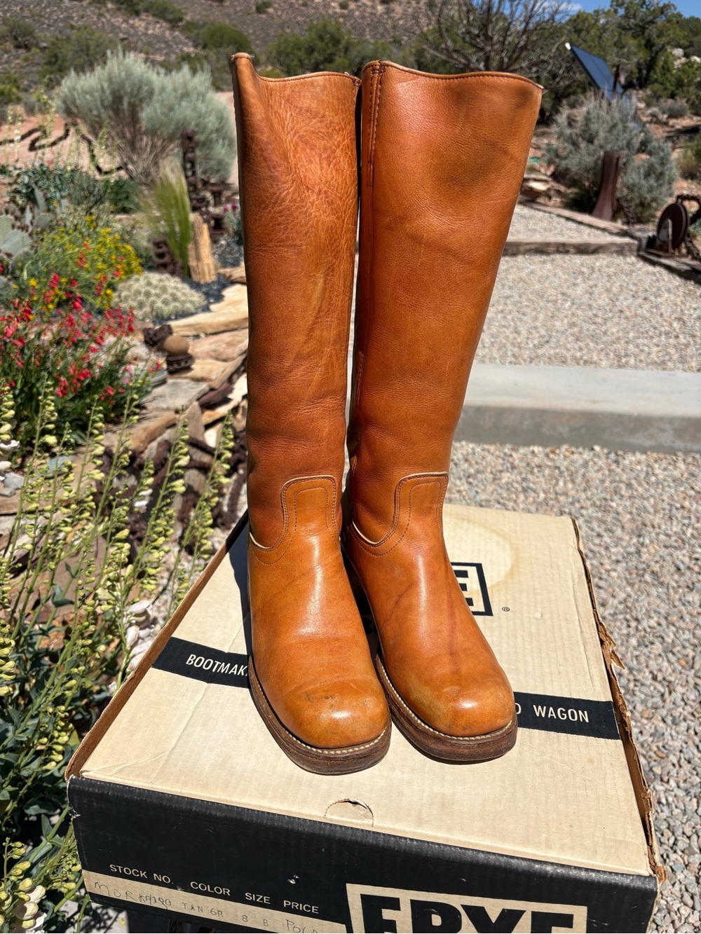FRYE πΊπΈVTG 1960-1970βs Campus Tall Boots Black Label - Picture 6 of 16